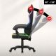4. Huzaro Force 2.7 RGB Schwarzer Gaming-Stuhl