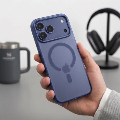 5. Tech-Protect MagZero MagSafe Hülle für iPhone 17 Pro / 18 Pro – mattes Marineblau