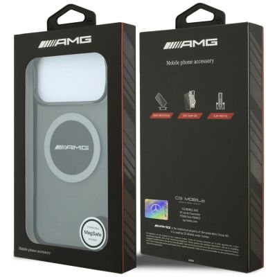 8. Mercedes AMG IML Transparent Bicolor Block MagSafe Hülle für iPhone 18 Pro Max / 17 Pro Max – Schwarz und Grau
