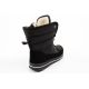4. Progress Damen-Winterstiefel, schwarze gefütterte Schneestiefel mit Schaffellfutter