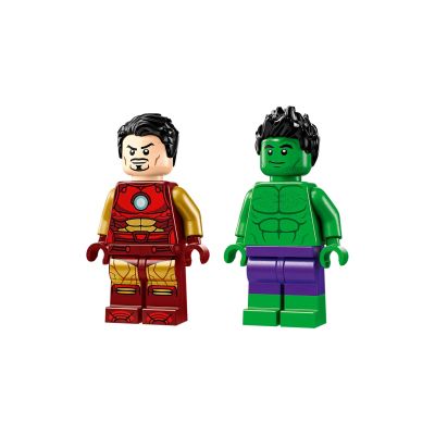 5. LEGO Super Heroes 76287 Iron Man mit Motorrad und Hulk