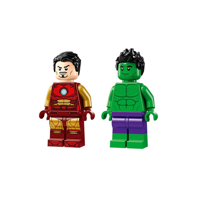 5. LEGO Super Heroes 76287 Iron Man mit Motorrad und Hulk