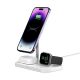 6. Tech-Protect QI15W-A22 induktives MagSafe-Ladegerät mit 3in1 MagSafe-Ständer für Smartphone / Apple Watch / AirPods – Weiß