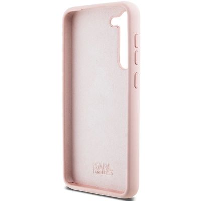 7. Karl Lagerfeld Choupette Metal Pin-Hülle aus Silikon für Samsung Galaxy S23+ – Rosa