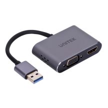 UNITEK Adapter USB-A - HDMI & VGA, FullHD, Stecker/Buchse