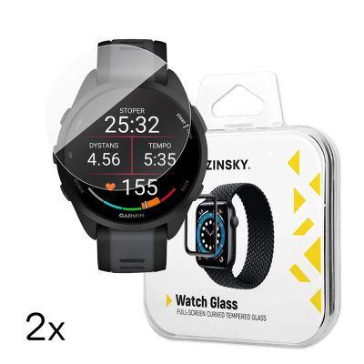 Wozinsky Full Glue Panzerglas für Garmin Forerunner 165 (2 Stk.)