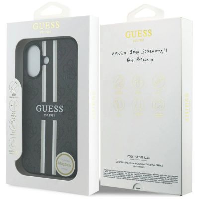 8. Guess 4G MagSafe-Hülle mit Printstreifen für iPhone 17 – Schwarz