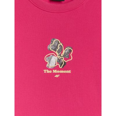 5. Locker geschnittenes Damen-T-Shirt mit Aufdruck 4F 4FRSS26TTSHF3706-53S