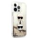 4. Karl Lagerfeld Liquid Glitter Karl&Choupette Head Case für iPhone 13 Pro Max 6,7" - Gold
