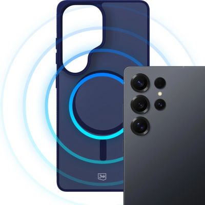 8. 3mk Smoke MagCase für Samsung Galaxy S25 Ultra - Blau-Transparent