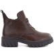6. Braune Damen-Ankle-Boots aus Leder mit Plateau, Modell M.Daszyński SFY2502-11ac