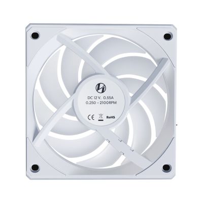 3. Lian Li 12CL1 Computergehäuse mit 12-cm-Lüfter, Weiß
