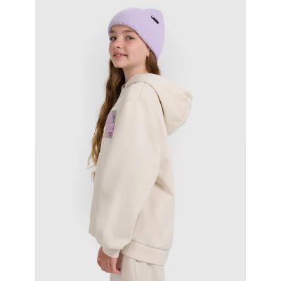 6. Mädchen-Sweatshirt mit Kapuze, offen, 4F 4FJRAW25TSWSF2294-11S