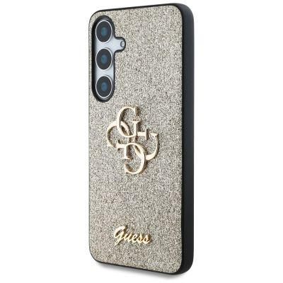 2. Guess Fixed Glitter Big 4G Metal Logo Hülle für Samsung Galaxy S25 gold