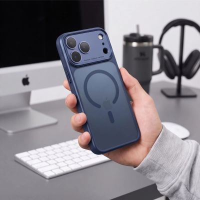 6. Tech-Protect MagPrime MagSafe CC Hülle für iPhone 18 Pro Max / 17 Pro Max – Matt Marineblau