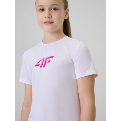 6. Schnelltrocknendes Sport-T-Shirt für Mädchen 4F 4FJRSS26TFTSF2388-10S