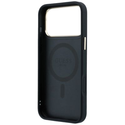 7. Guess Ring Stand 360 4G Classic Logo MagSafe Hülle für iPhone 17 Pro Max / 18 Pro Max - Schwarz