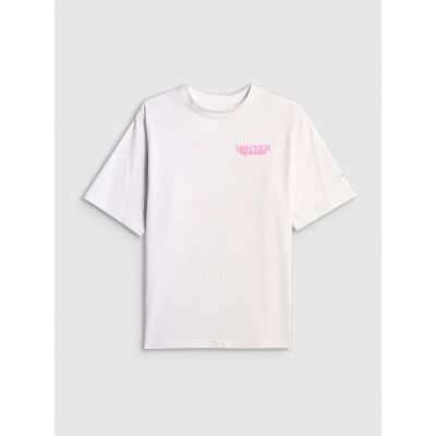 5. Locker geschnittenes Mädchen-T-Shirt mit Aufdruck 4F 4FJRSS26TTSHF3910-10S