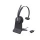 Yealink WH64 Hybrid-Mono-Headset mit Ladestation, kabelloser Kopfbügel, Büro/Callcenter, Micro-USB, Bluetooth, Schwarz