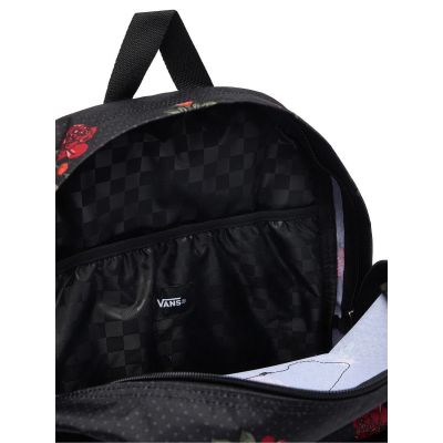 4. Vans Old Skool Classic Rucksack – Schwarz mit Rosen, 22 l