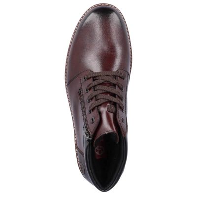 37. Rieker M RKR625 bequeme Lederstiefelette mit Wollfutter, braun