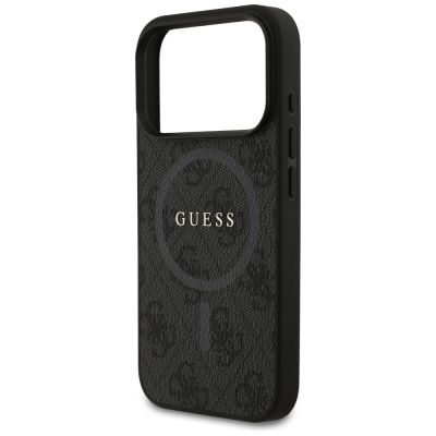 6. Guess 4G Ring Classic Logo MagSafe Hülle für iPhone 17 Pro - Schwarz