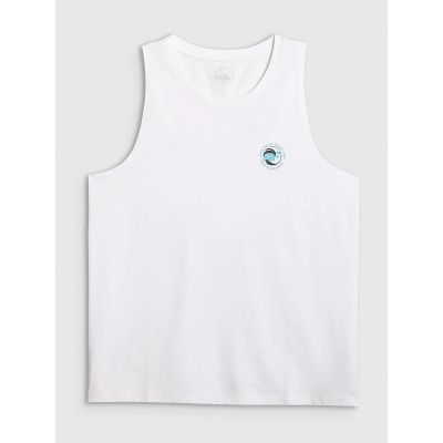 5. Ärmelloses Herren-T-Shirt mit Aufdruck, reguläre Passform, 4F 4FRSS26TSLEM366-10S