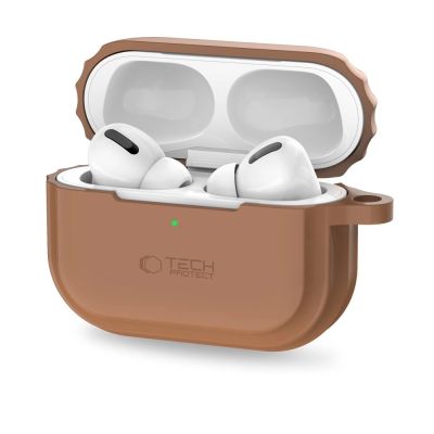 5. Tech-Protect Silikon-Seilhülle für Apple AirPods Pro 1/2 – Braun