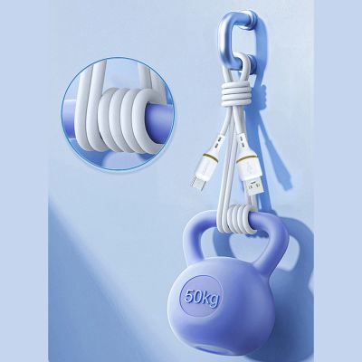 5. Dudao L25C USB-C - USB-C Silikonkabel 60W 1m - Weiß