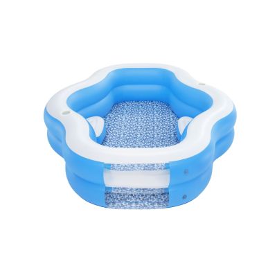 11. Bestway 54409 Aufstellpool, aufblasbarer Pool, oval, blau-weiß