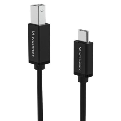 3. Wozinsky WKDDY2S USB-B - USB-C Kabel 2m - Schwarz