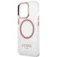 6. Guess Metal Outline MagSafe Hülle für iPhone 13 Pro / iPhone 13 – Pink