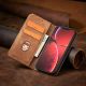 17. Magnet Fancy Case Case für iPhone 13 Pro Max Tasche Brieftasche Kartenhalter Braun