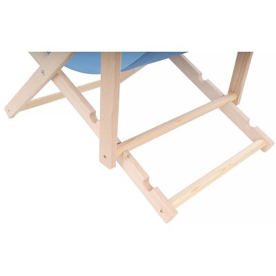 7. Klassischer Holz-Terrassenstuhl, Kornblumenblau