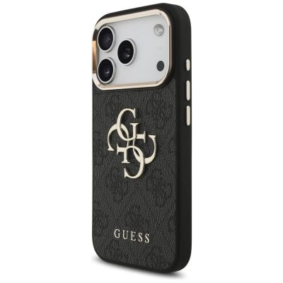 2. Guess 4G Big 4G Classic Logo Hülle für iPhone 17 Pro - Schwarz und Gold