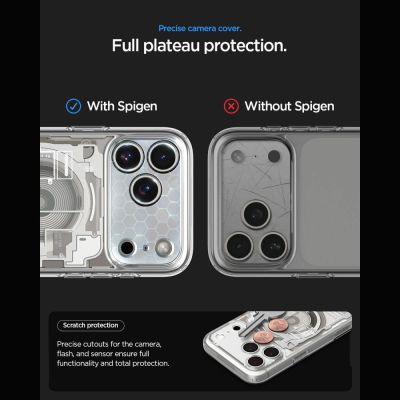 8. Spigen Ultra Hybrid MagSafe Zero One Hülle für iPhone 18 Pro / 17 Pro – Titan