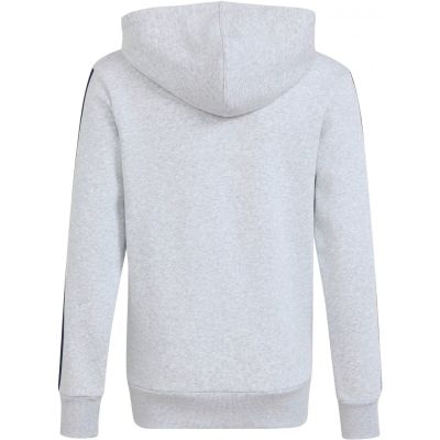 2. adidas Essentials Kapuzenpullover mit durchgehendem Reißverschluss für Kinder, Hellgrau KQ9050