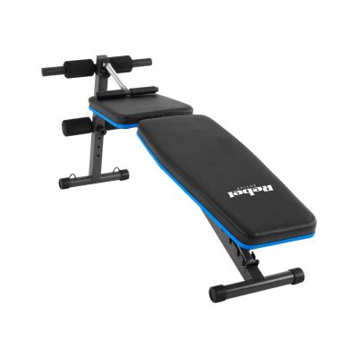 8. Schräge Trainingsbank mit Beinverriegelungen und Gummibändern REBEL ACTIVE RBA-2003