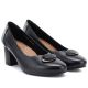 4. Schwarze Lederpumps mit Blockabsatz, Potocki JE19511