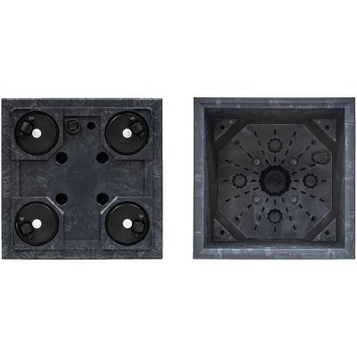 2. Sierra Square Blumentopf in Betonoptik, 39x39 cm, Anthrazit