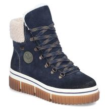Rieker Y6347-14 Marineblaue wasserdichte Damen-Ankle-Boots aus Leder