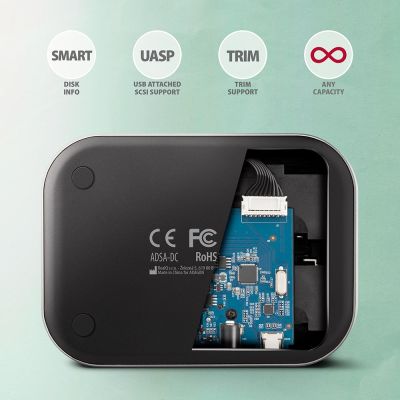 6. AXAGON ADSA-DC USB 3.2 Gen1 Dockingstation – 2x SATA 6G CLONE DUAL HDD ASMedia