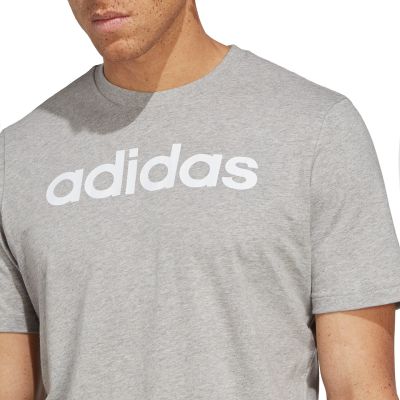 17. adidas Essentials Single Jersey Linear Logo-T-Shirt mit Stickerei M IC9277