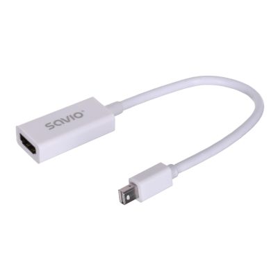 SAVIO cl-57 Adapter (Mini DisplayPort M - HDMI F; 0,10 m; weiß)