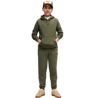 5. Puma ESS Kapuzenpullover mit zentriertem Logo, Größe S, Nr. 1, für Kinder, Khaki, 692976 86