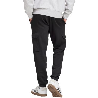 3. Herren adidas Essentials Feelcozy Fleece Cargohose Schwarz JE3820