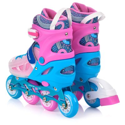 5. Meteor Rollschuhe S 30-33 Loky Pink/Blau
