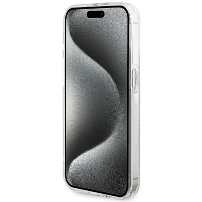 5. Guess IML 4G Gold Stripe Hülle für iPhone 14 Pro Max – Rosa
