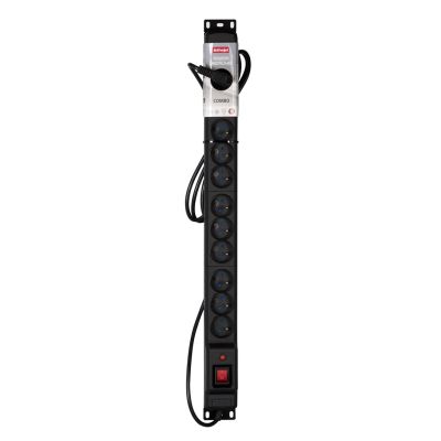 4. Activejet COMBO Überspannungsschutz/12 gn/1,5 m/cz (12 x UTE; 10 A (2500 W); 1,5 m; schwarz)