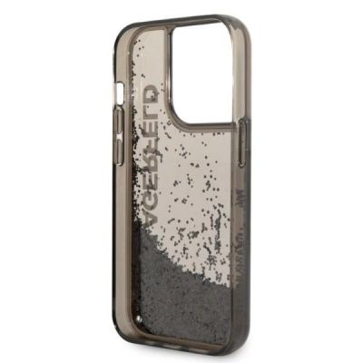 7. Karl Lagerfeld Liquid Glitter Elong Hülle für iPhone 14 Pro Max – Schwarz